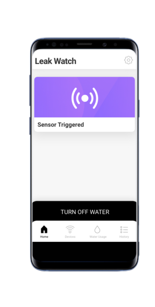 Leak Watch App Sensor Triggered App Notification